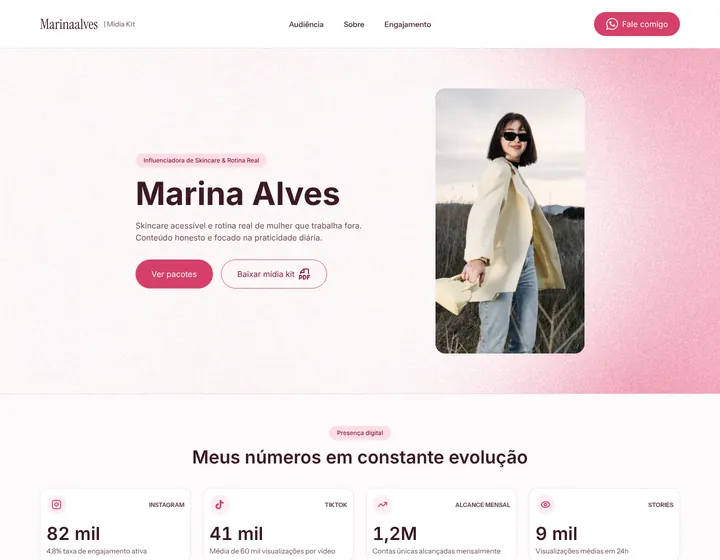 Página inicial do projeto Marina Alves